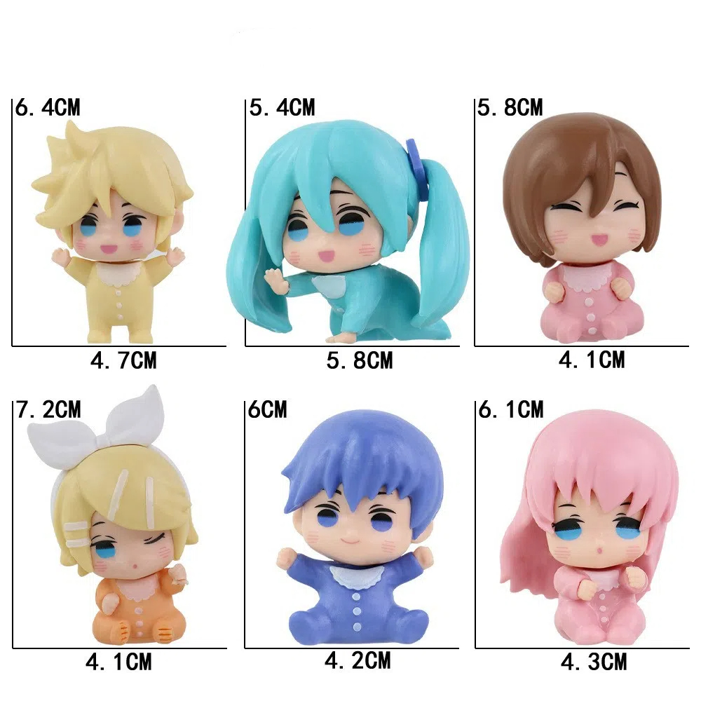 6 unids/set Anime Hatsune Miku - Baby Q Products reseña y precio